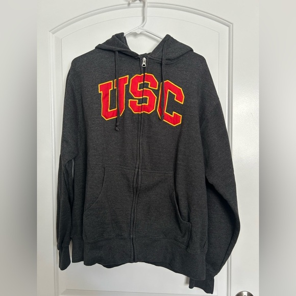 USC 90s style Embroidered Zip Up Hoodie Authentic‎ Apparel size large - Picture 1 of 8